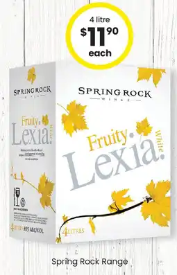 The Bottle O Spring Rock Range offer