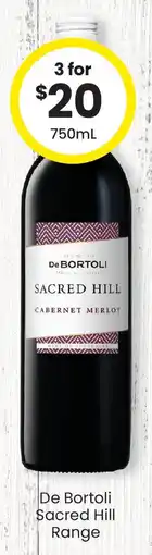 The Bottle O De Bortoli Sacred Hill Range offer