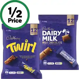 Woolworths Cadbury Share Packs 120-180g offer
