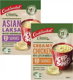 Coles Continental Cup a Soup 2 Serves 50g-75g offer