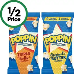 Woolworths Poppin Microwave Popcorn 85-100g offer