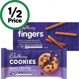 Woolworths Cadbury Choc Cookies, Cadbury Fingers or Cadbury Freddo Biscuits 114-167g offer