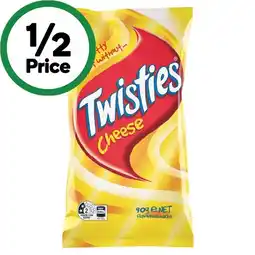 Woolworths Twisties, Cheetos or Burger Rings 65-90g offer