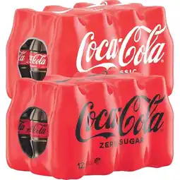Woolworths Coca-Cola Classic or Zero Sugar Soft Drink Varieties 12 x 300ml offer