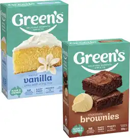 Coles Green's Traditional Baking Mix 350g-470g offer