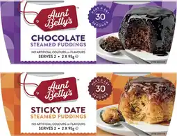 Coles Aunt Betty's Pudding 2 Pack 190g-220g offer