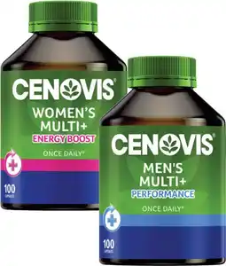 Coles Cenovis Women's or Men's Multi+ Capsules 100 Pack offer