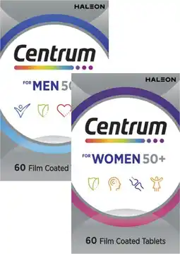 Coles Centrum Multivitamins 50+ Tablets 60 Pack offer