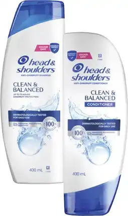 Coles Head & Shoulders Clean & Balanced Shampoo or Conditioner offer