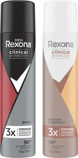 Coles Rexona Clinical Protection Antiperspirant Aerosol Deodorant offer