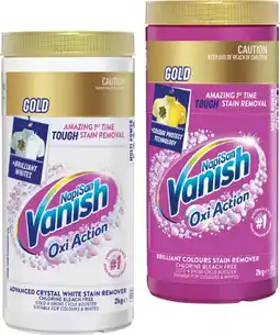 Coles Vanish NapiSan Oxi Action Gold Multi Power Laundry Booster Powder 2kg offer