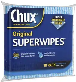 Coles Chux Original Superwipes 10 Pack offer