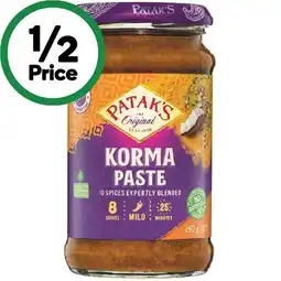 Woolworths Patak’s Curry Paste 283-312g offer