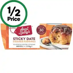 Woolworths Aunt Betty’s Puddings 2 x 95g offer