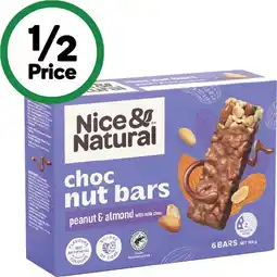 Woolworths Nice & Natural Nut Bars 180-192g Pk 6 offer