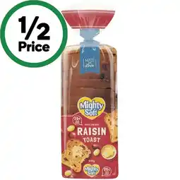 Woolworths Mighty Soft Raisin Toast 600g offer