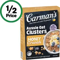 Woolworths Carman’s Clusters 425-450g offer