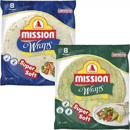 Coles Mission Wraps 8 Pack 567g offer