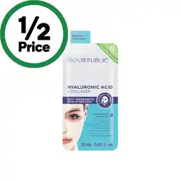 Woolworths Skin Republic Hyaluronic Acid & Collagen Face Mask Pk 1 offer