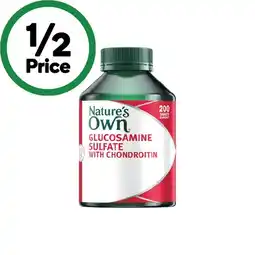 Woolworths Nature’s Own Glucosamine Sulfate with Chondroitin Tablets Pk 200 offer