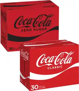 Coles Coca-Cola Soft Drink 30x375mL offer