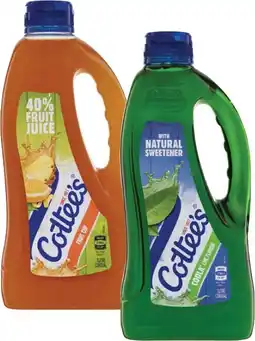 Coles Cottee's Cordial offer
