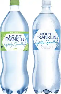 Coles Mt Franklin Lightly Sparkling Water 1.25 Litre offer