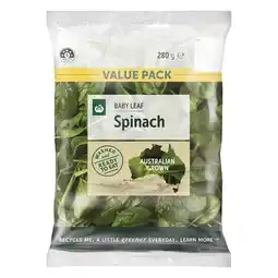 Woolworths Woolworths Australian Baby Spinach 280g Pack offer