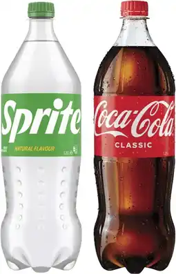 Coles Coca-Cola, Fanta or Sprite Soft Drink 1.25 Litre offer