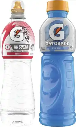 Coles Gatorade Sports Drink or G Active Water 600mL offer