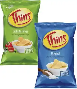 Coles Thins Potato Chips 150g-175g offer