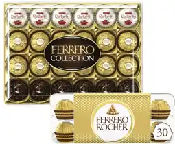 Coles Ferrero Rocher Gift Box 30 Pack 375g or Collection Gift Box 24 Pack 269g offer