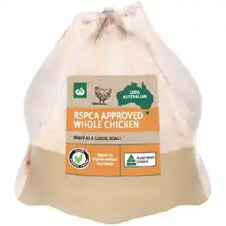 Woolworths Australian Fresh RSPCA Approved Whole Plain Chicken offer
