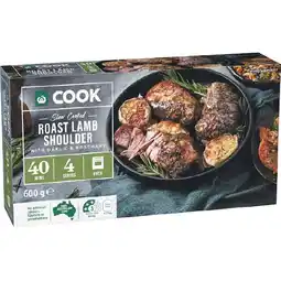 Woolworths Woolworths COOK Slow Cooked Lamb Shoulder with Garlic & Rosemary 600g offer