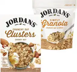 Coles Jordans Granola or Oat Clusters 500g-750g offer