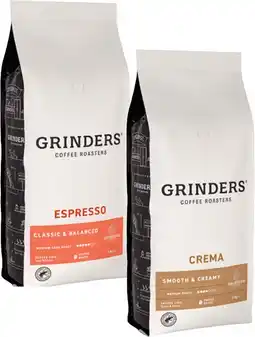 Coles Grinders Coffee Beans 1kg offer