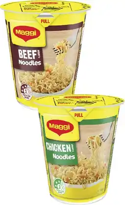 Coles Maggi Cup Noodle 58g-65g offer