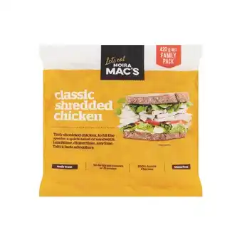 Woolworths Moira Mac’s Shredded Chicken 420g – From the Fridge offer