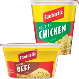 Woolworths Fantastic Noodles Cup 45-70g or Bowl 85g offer