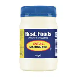 Woolworths Best Foods Real Mayonnaise Jar 405g offer