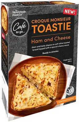 Coles NEW The Handmade Cafe Croque Monsieur Toastie 198g offer
