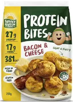 Coles NEW Sunny Queen Bacon & Cheese Protein Bites 200g offer
