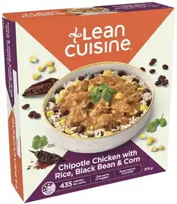 Coles NEW Lean Cuisine Dinner Chipotle Chicken with Rice Beans & Corn 375g offer