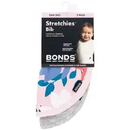 Woolworths Bonds Stretchies Bib One Size Assorted Pk 2 offer