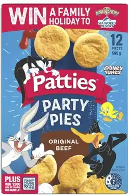 Coles Patties Party Meat Pies 12 Pack 560g offer