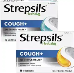 Coles Strepsils Herbal Cough+ Lozenges 16 Pack^ offer