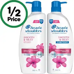 Woolworths Head & Shoulders Shampoo or Conditioner 850ml offer