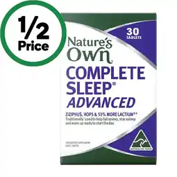 Woolworths Nature's Own Complete Sleep Advanced Tablets Pk 30 offer