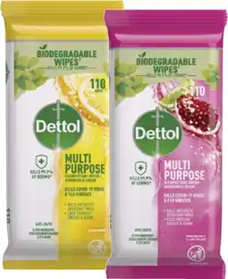 Coles Dettol Multipurpose Wipes 110 Pack offer