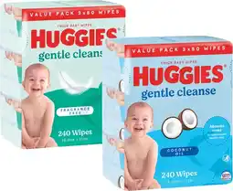 Coles Huggies Baby Wipes 216 Pack-240 Pack offer